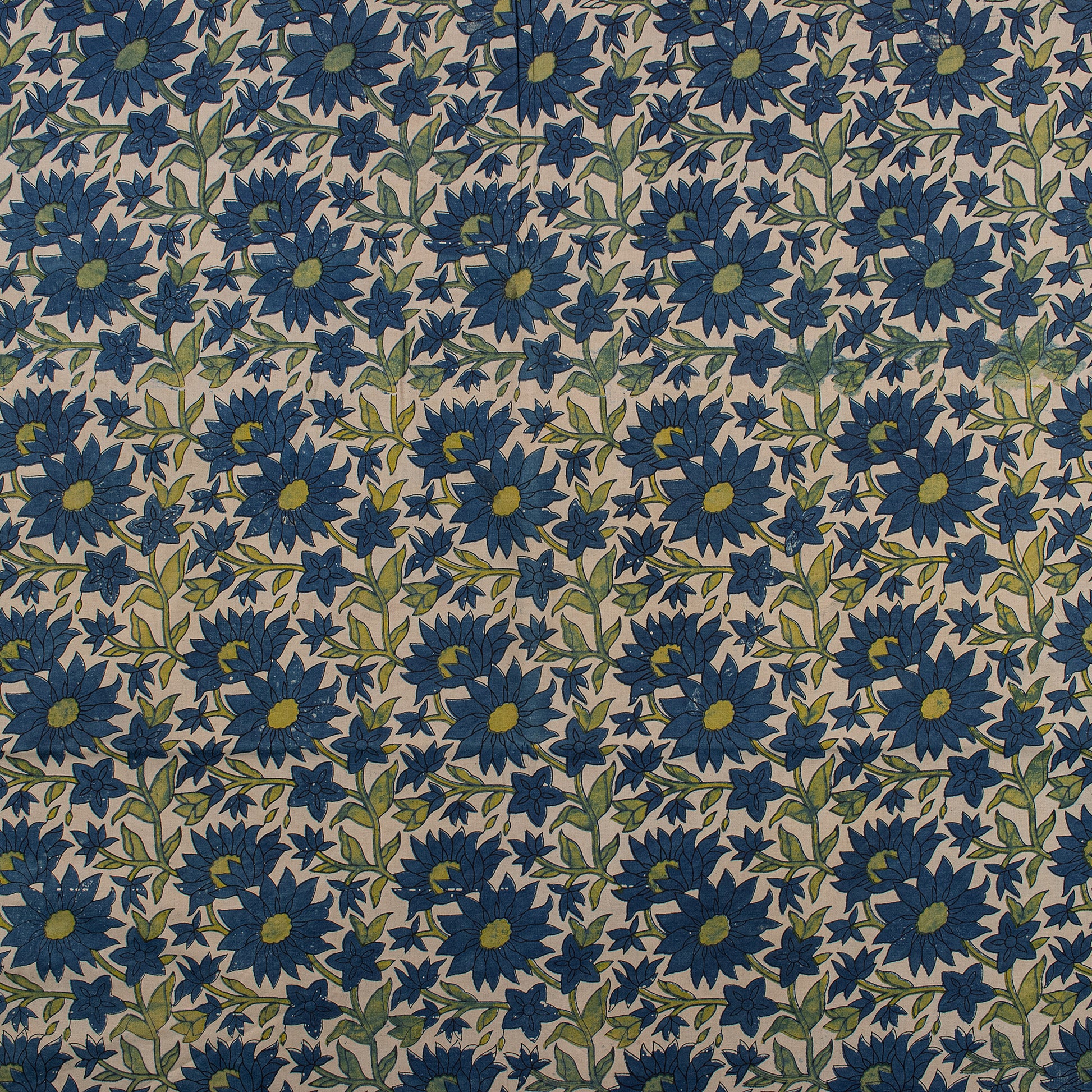 Floral Dabu Printed Cotton Fabric