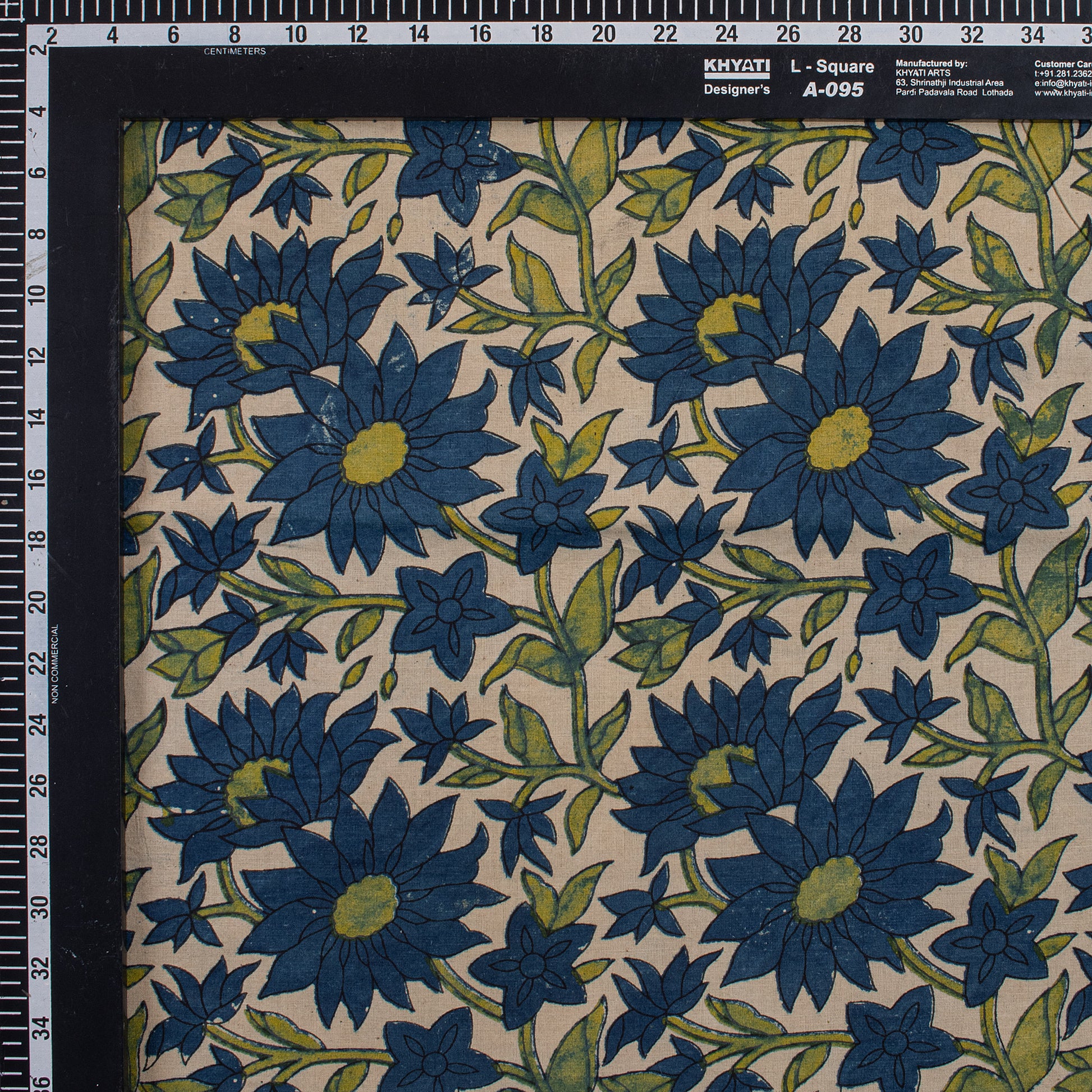 Floral Dabu Printed Cotton Fabric