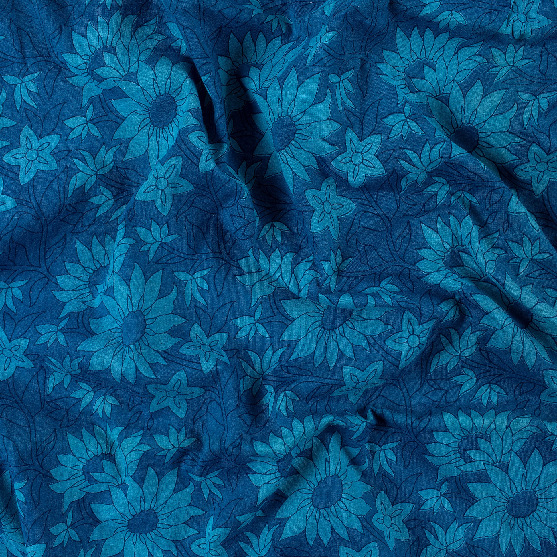 Floral Dabu Print Fabric