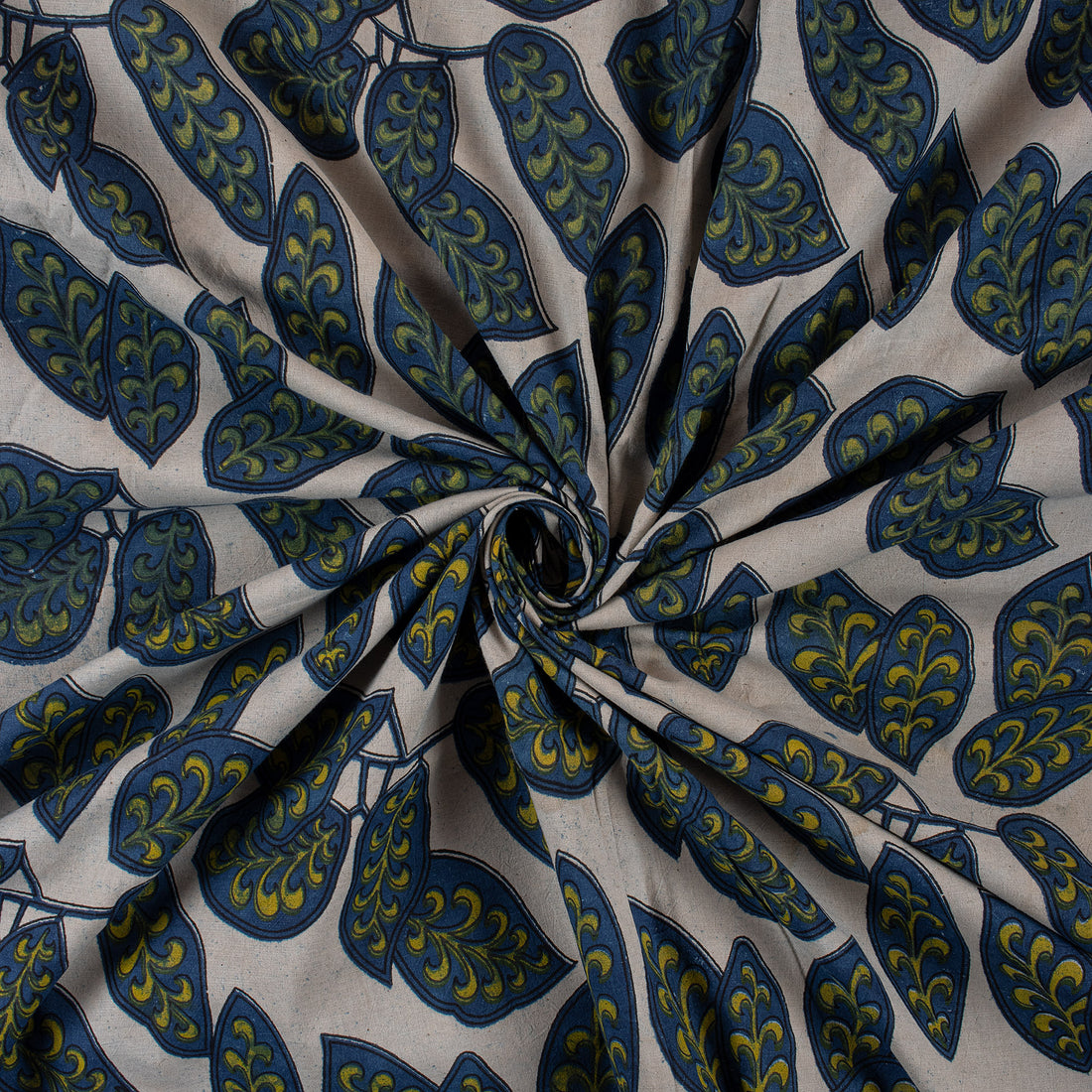 Beautiful Leaf Dabu Print Fabric