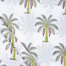 Sanganeri Grey Palm Tree Block Printing Materials Fabric Online