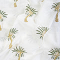 Green Palm Cotton Hand Block Print Fabric