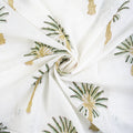 Green Palm Cotton Hand Block Print Fabric