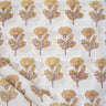 Brown Floral Hand Block And Prints Cotton Fabric For Dress Material