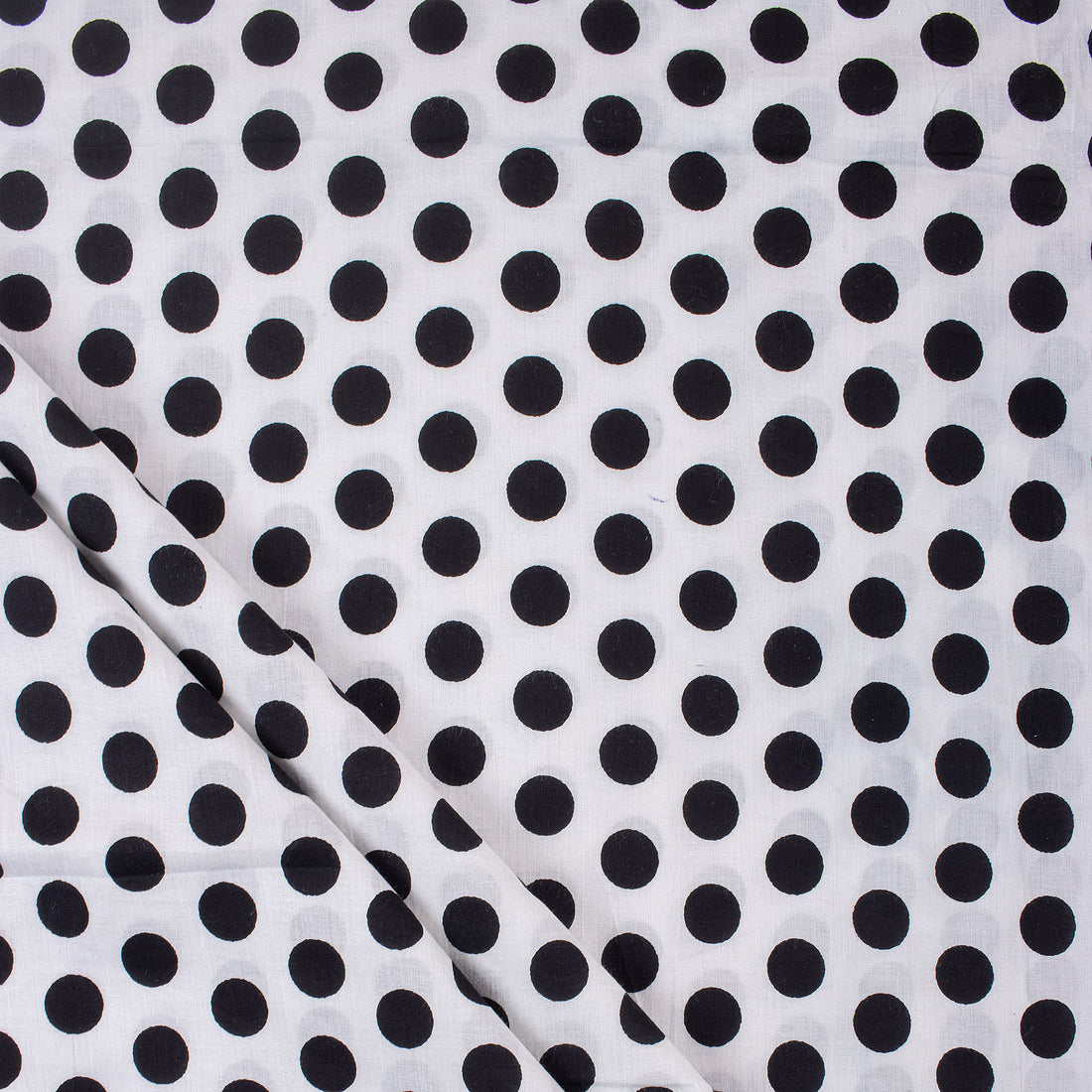 Jaipur Hand Block Polka Dots Print Premium Cotton Fabric