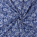 Blue Hand Block Floral Cotton Jaipuri Print Fabric Online