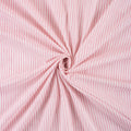 Pink Striped Printed Cotton Fabric