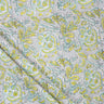 Yellow Floral Block Print Soft Cotton Fabric For Kurti Online