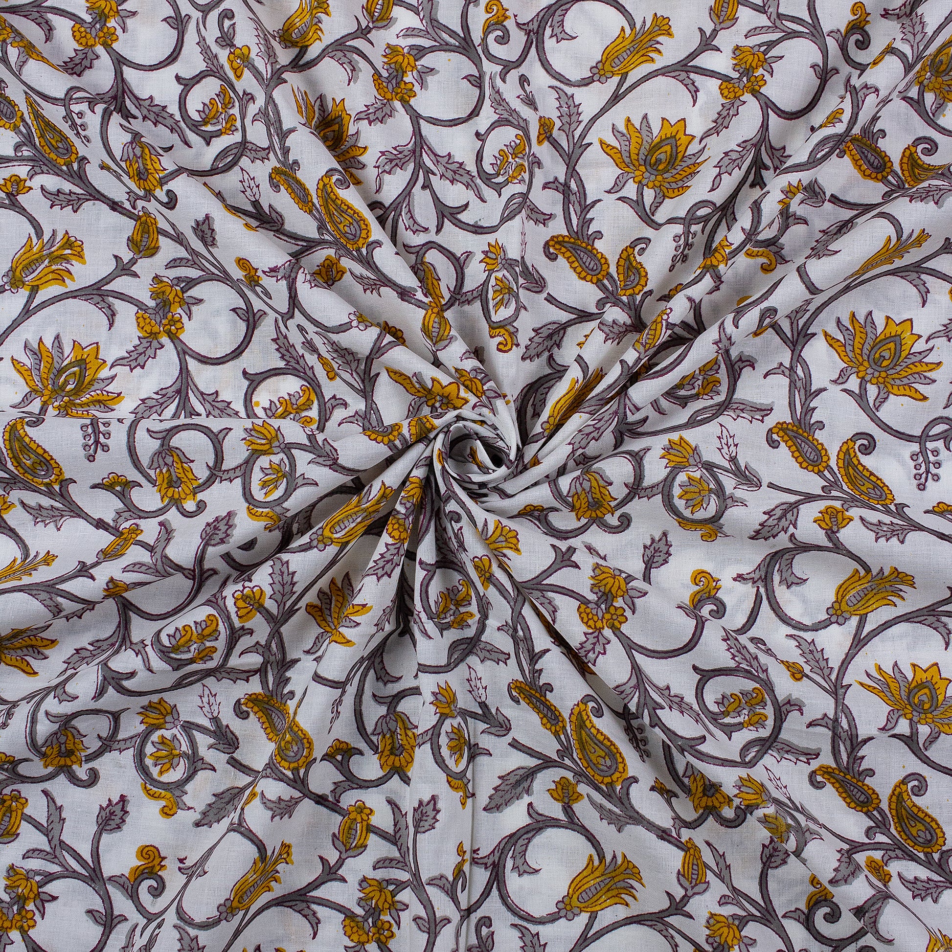 Hand Block Print Fabric Sanganer Cotton For Dress Material Online