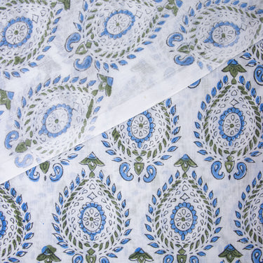 Hand Block Floral Printed Jaipuri Cotton Material Fabric Online