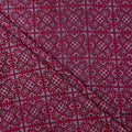 Maroon Block Print Fabric Online