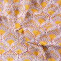 Yellow Floral Print Soft Cotton Fabric