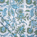 Floral Block Printed Soft Mulmul Cotton Fabric Online