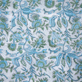 Floral Block Printed Soft Mulmul Cotton Fabric Online