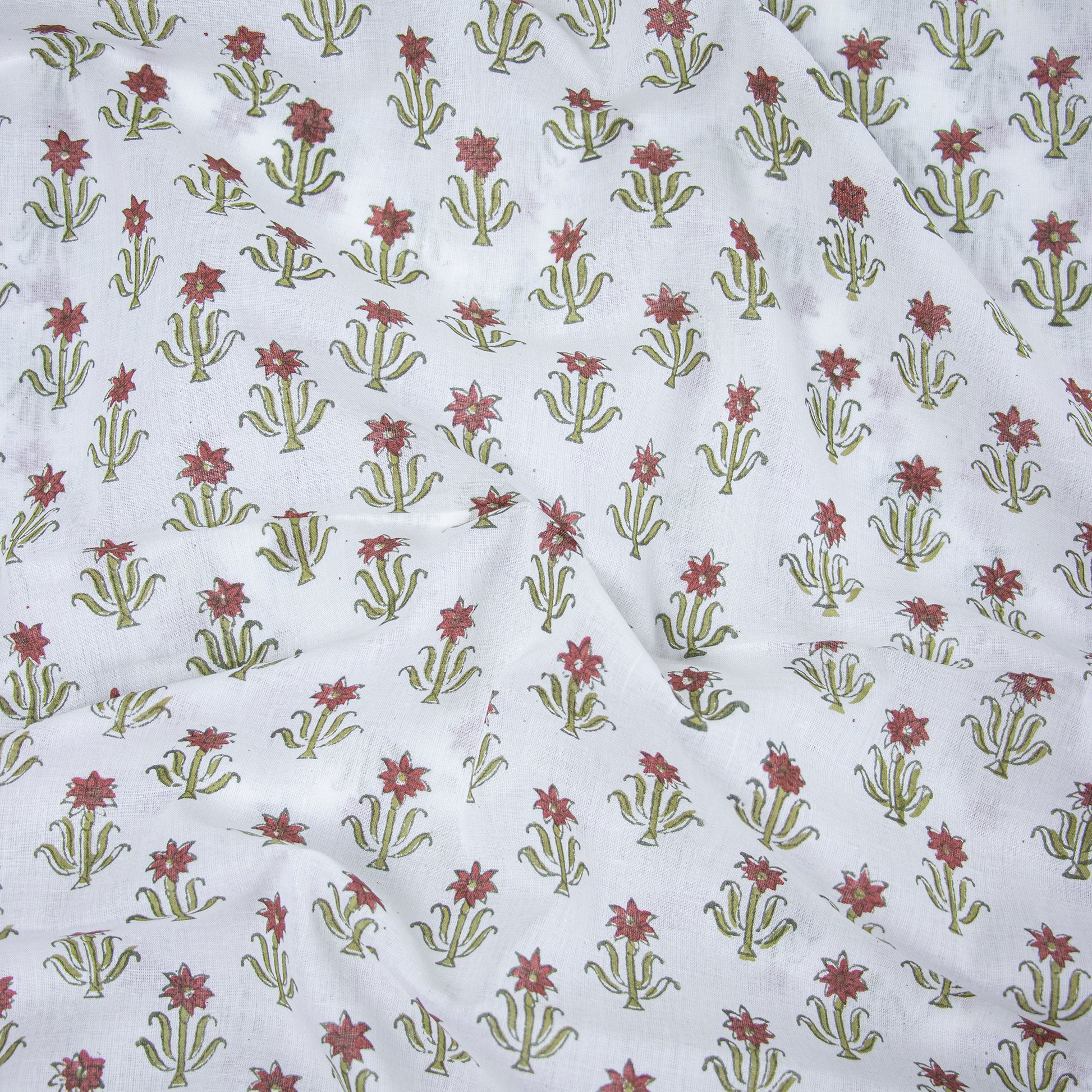 Floral Jaipuri Block Print Fabric Online