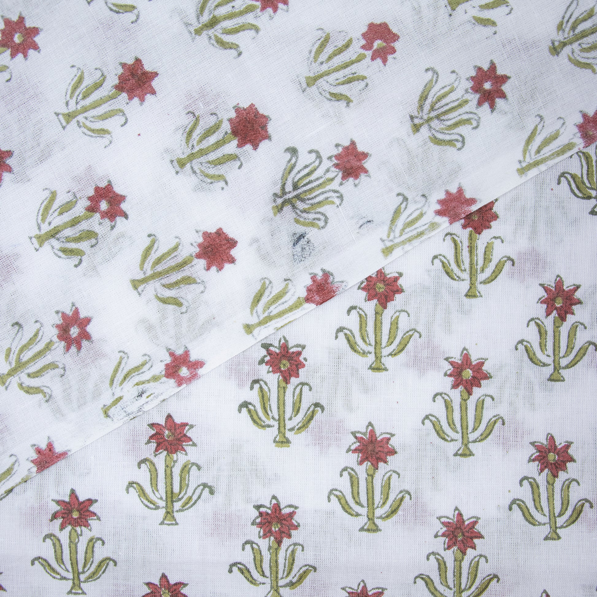 Floral Jaipuri Block Print Fabric Online