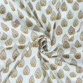 Hand Block Printed Cotton Fabric For Dress Material Online