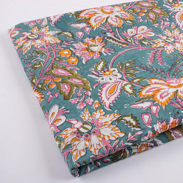 Floral Block Print Fabric