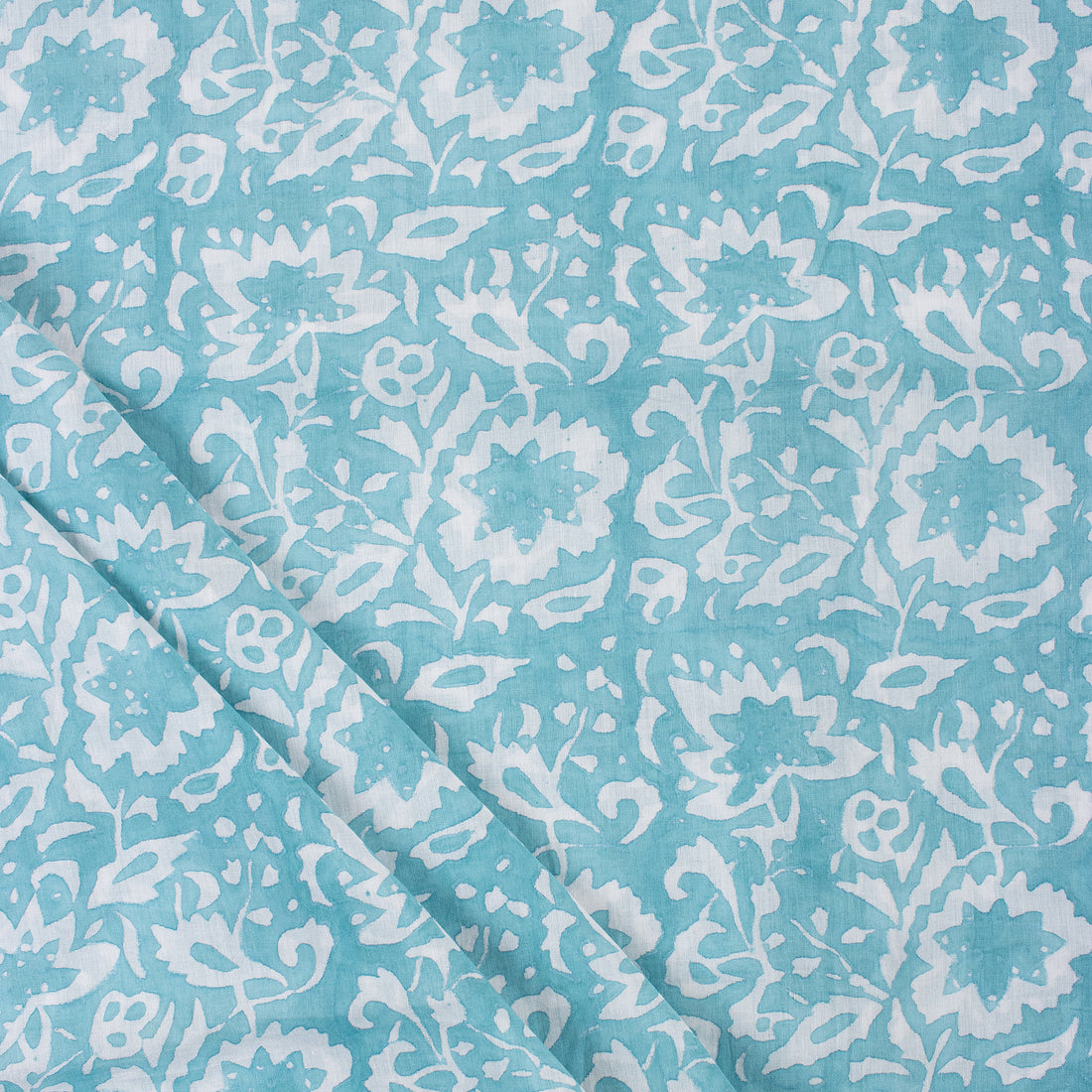 Hand Block Printed Cotton Dress Fabric