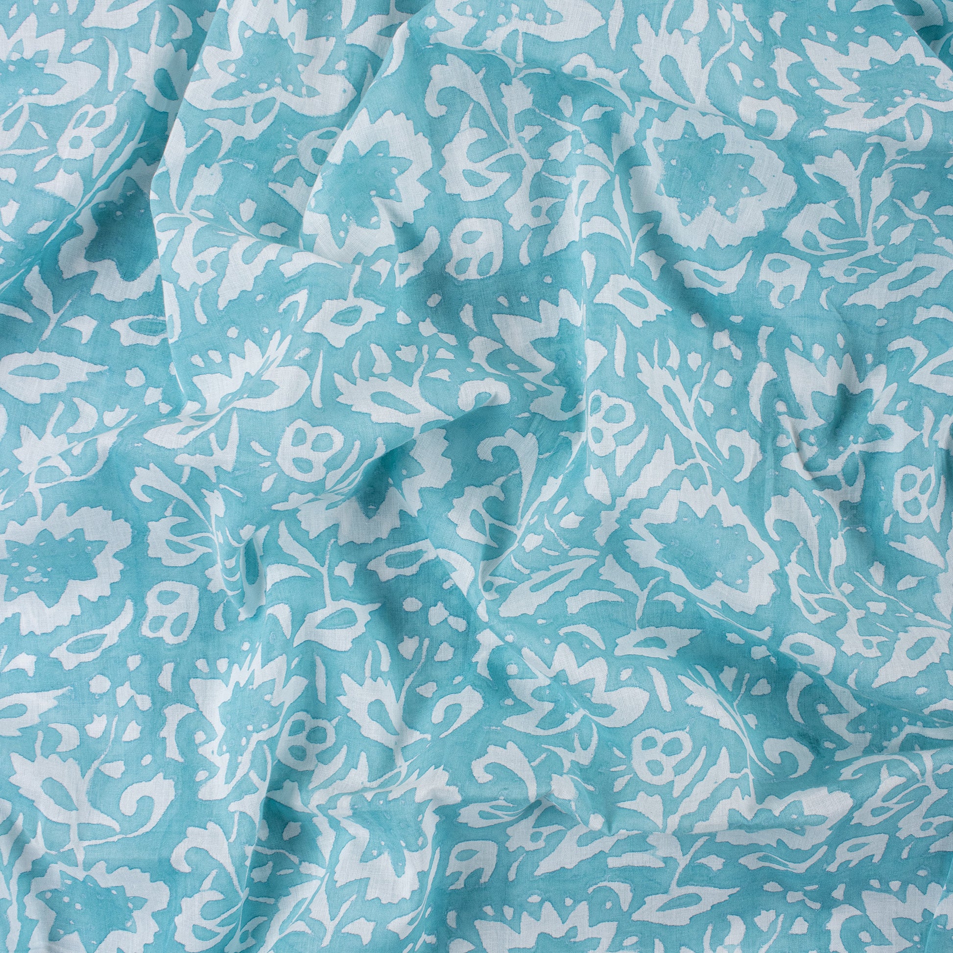 Hand Block Printed Cotton Dress Fabric