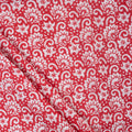 Red Floral Printed High Quality Fabric