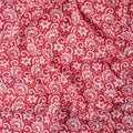 Red Floral Printed High Quality Fabric