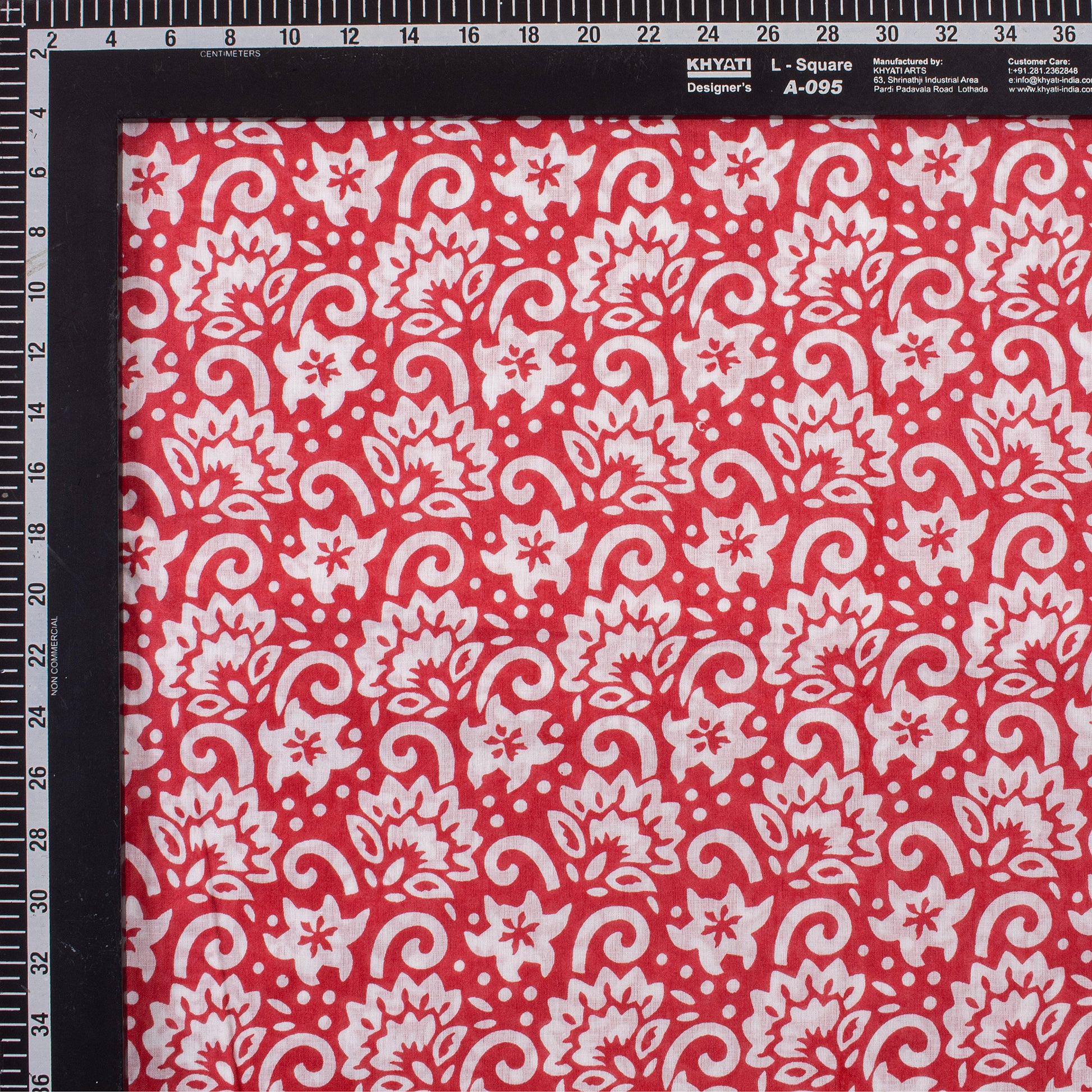 Red Floral Printed High Quality Fabric