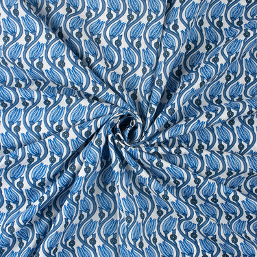Natural Dye Floral Cotton Hand Block Print Fabric