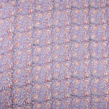 Floral Hand Block Printed Cotton Fabric