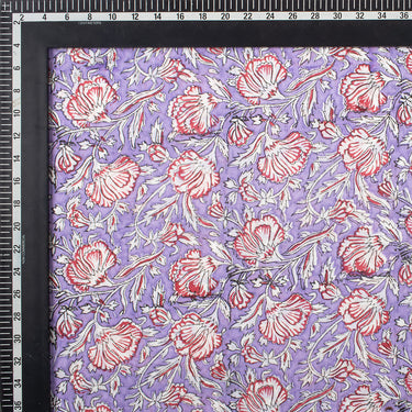 Floral Hand Block Printed Cotton Fabric