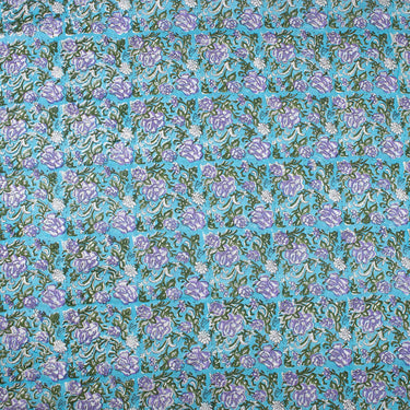 Natural Dye Hand Block Floral Print Fabric Cotton Cloth