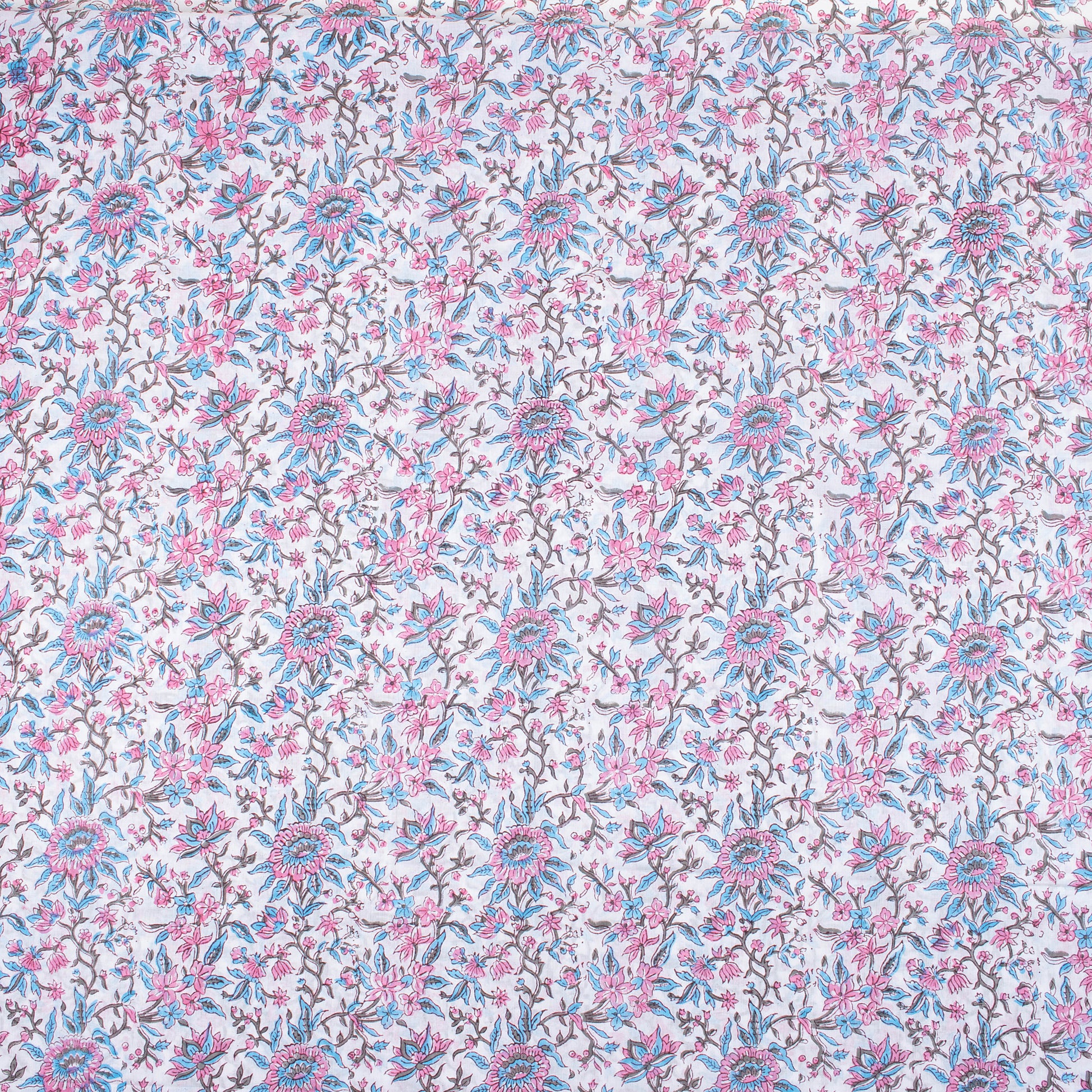 Block Printed Cotton Fabric For Dress Material Online