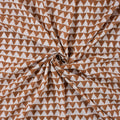 Brown Geometrical Print Fabric Cloth Material