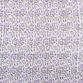 Hand Block Purple Floral Printed Cotton Fabric