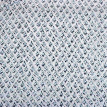 Hand Block Floral Cotton Printed Fabric