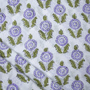 Blue Floral Block Printing Materials Soft Cotton Fabric Online