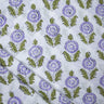 Blue Floral Block Printing Materials Soft Cotton Fabric Online