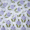 Blue Floral Block Printing Materials Soft Cotton Fabric Online