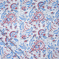 Blue Jaipuri Fabric Floral Block Printed For Dress Material