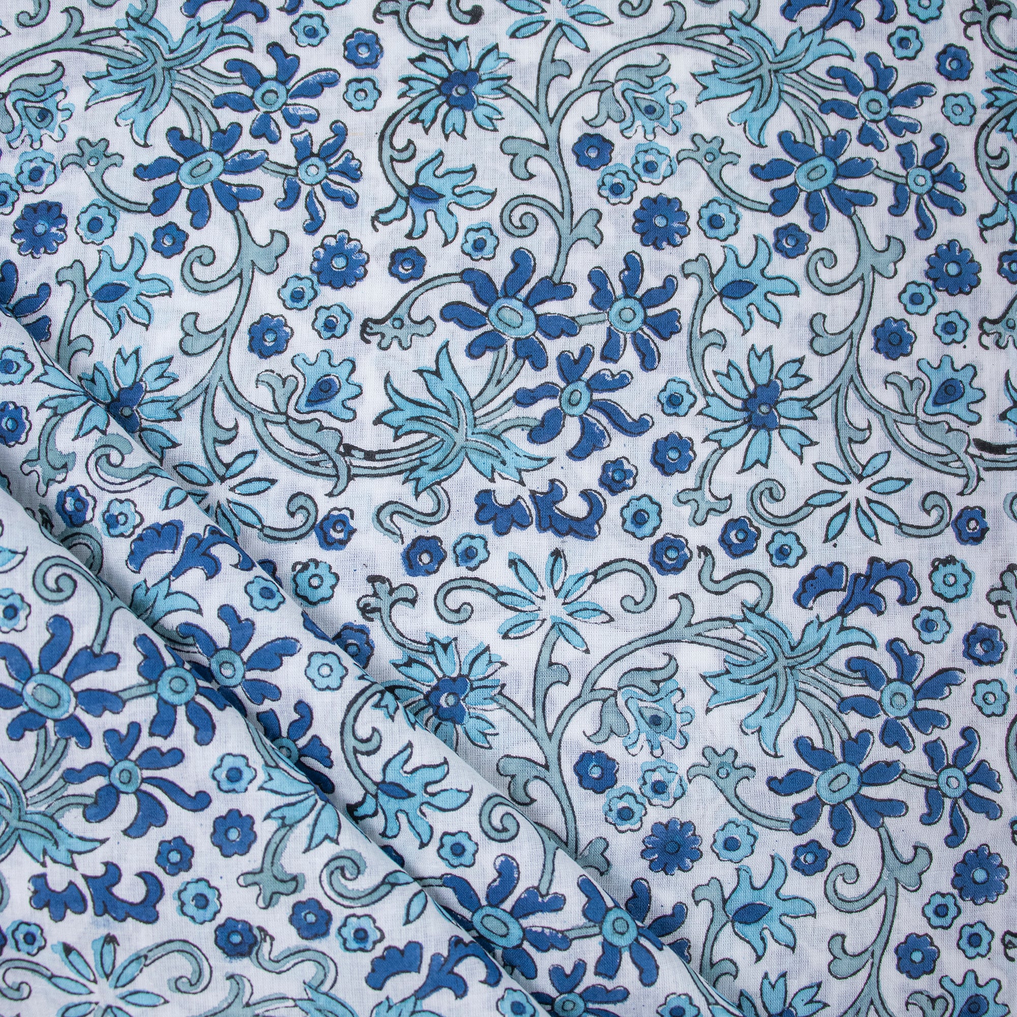 Floral Block Print Fabric