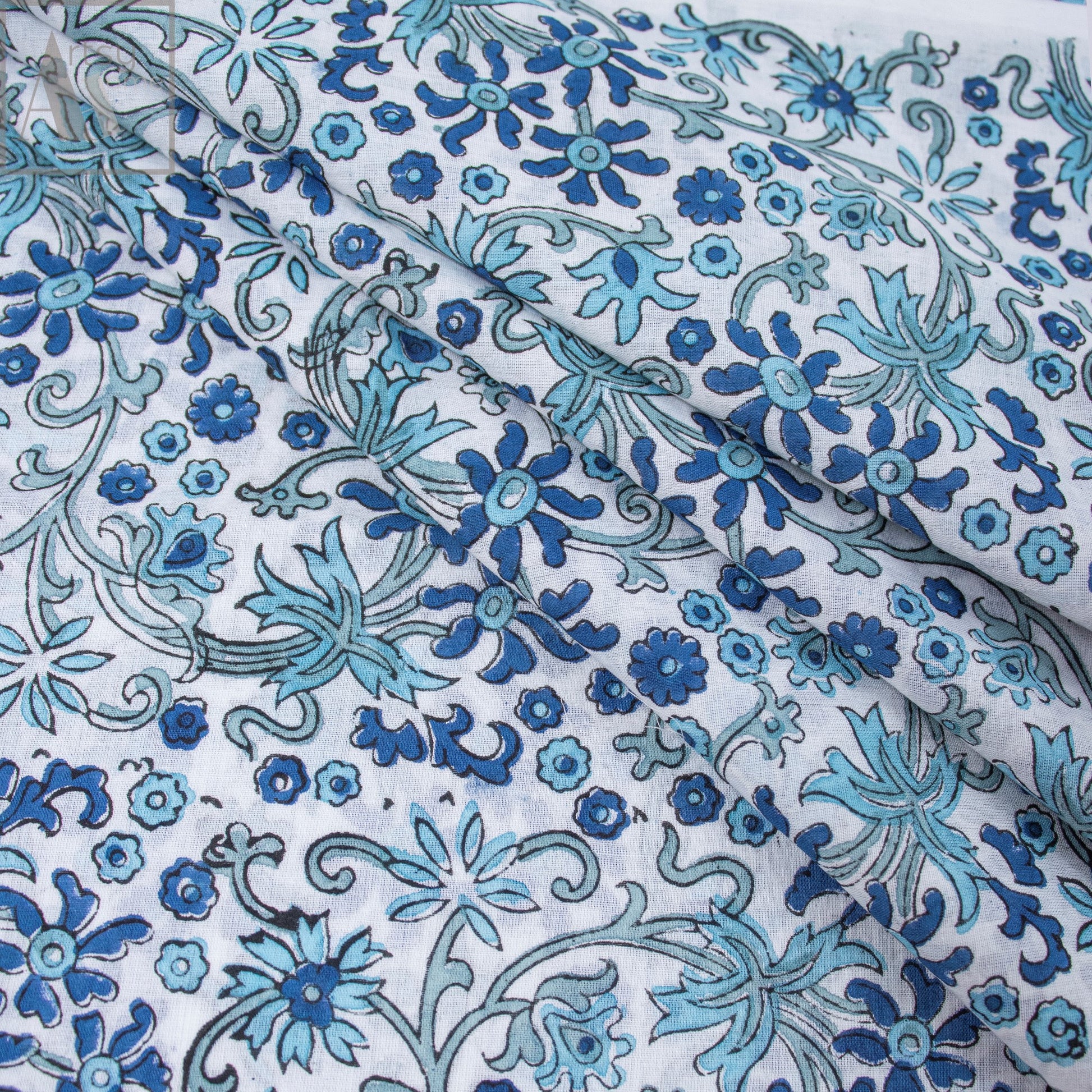 Floral Block Print Fabric