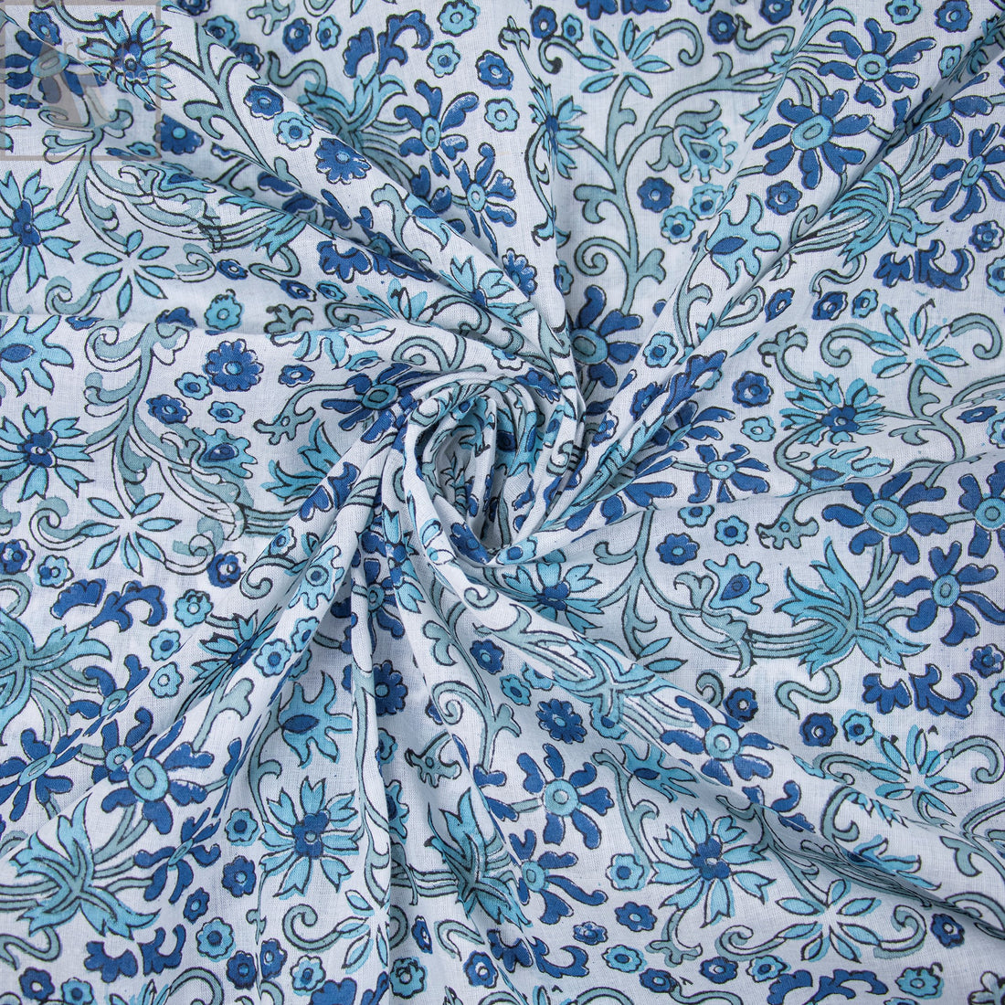 Floral Block Print Fabric