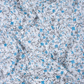 Hand Block Sky Blue Floral Organic Cotton Fabric Online