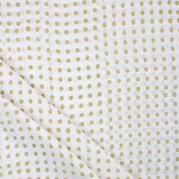 Block Polka Dots Printed Pure Cotton Fabric Material