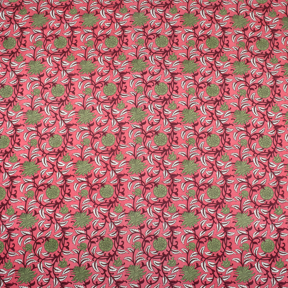 Hand Block Floral Printed Latest Fabric Material