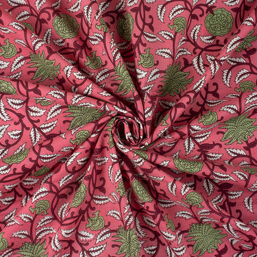 Hand Block Floral Printed Latest Fabric Material