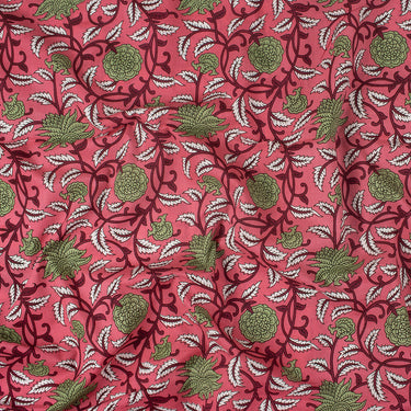 Hand Block Floral Printed Latest Fabric Material