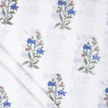 Blue Floral Block Print Fabric Online