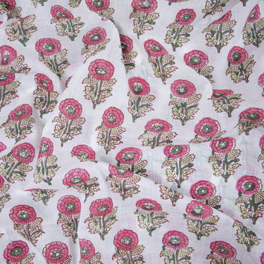Pink Floral Cotton Than Ka Kapda Online