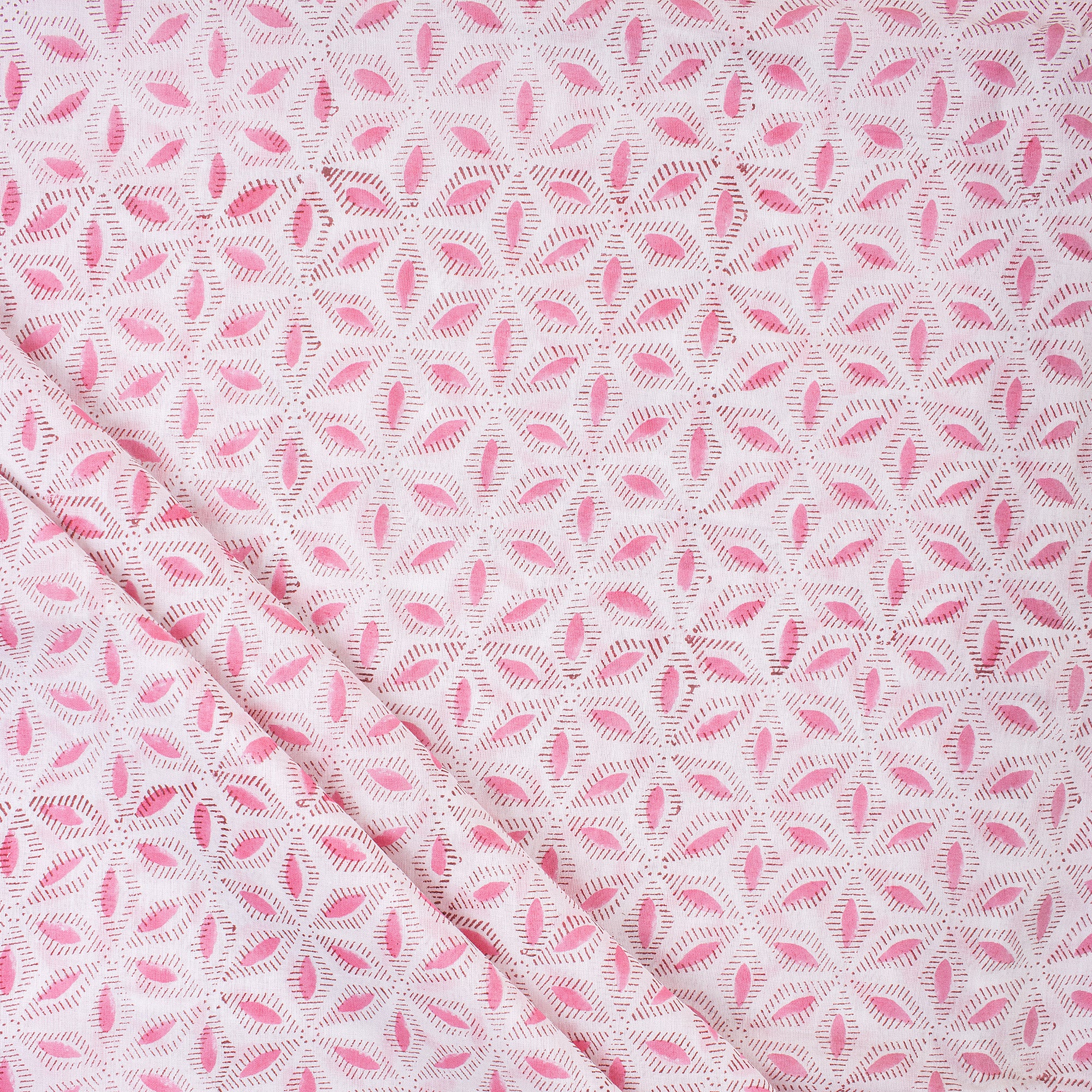 Pink Floral Cotton Fabric